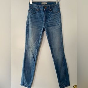 Madewell High Rise Skinny Blue Jeans Wash Jeans Sz 26
